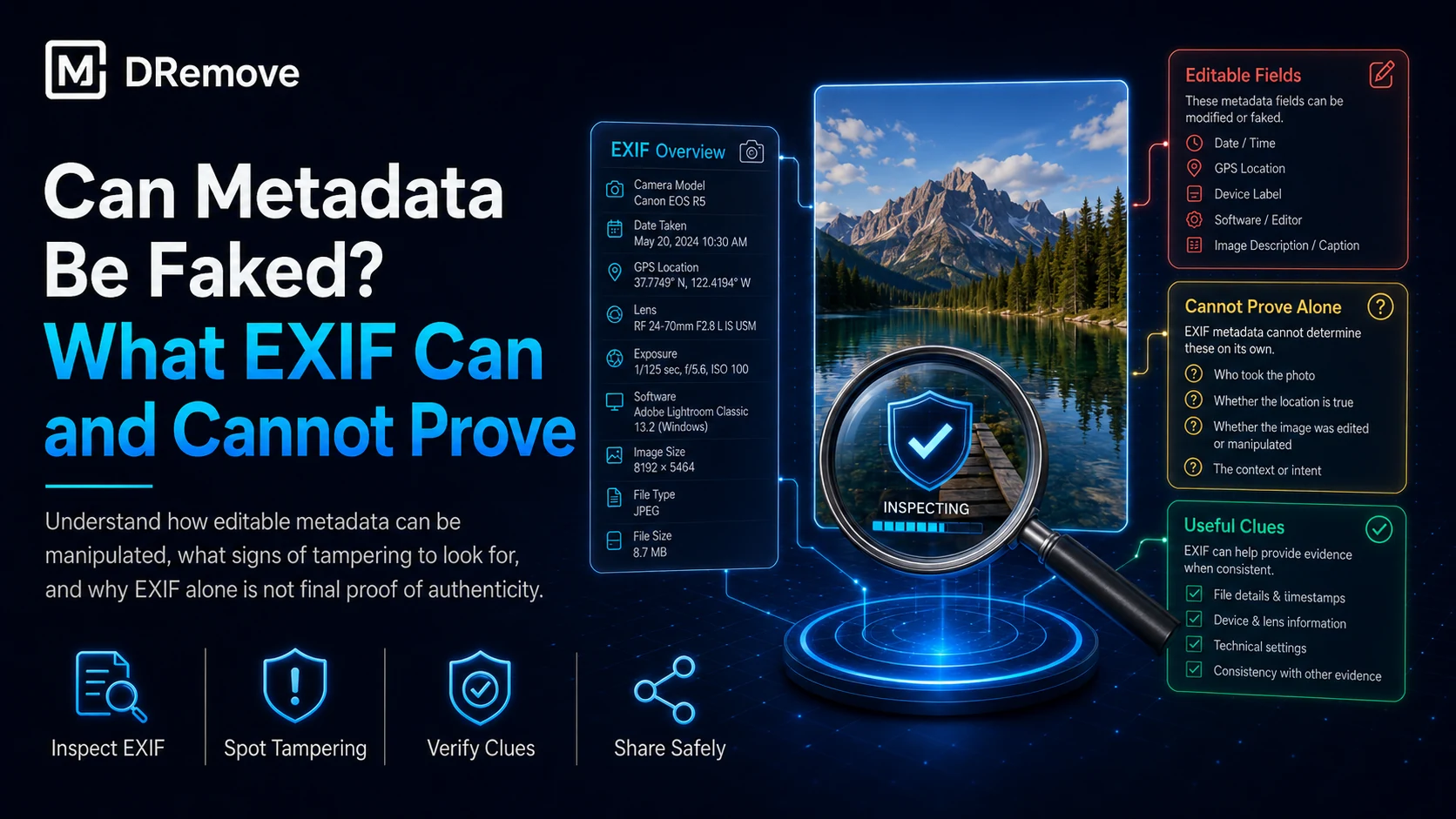 Can Metadata Be Faked? What EXIF Can and Cannot Prove