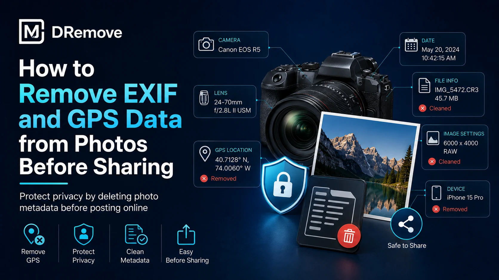 How to Remove EXIF and GPS Data from Photos Before Sharing