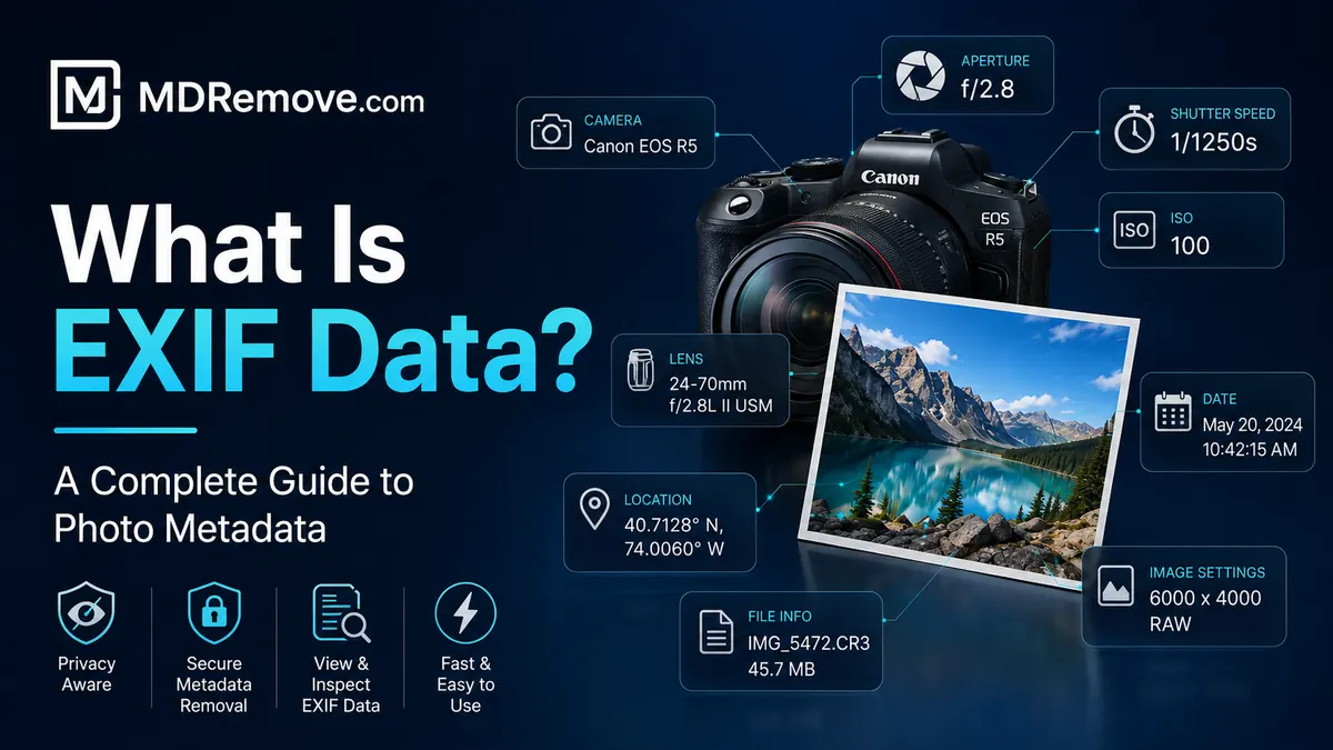 AI image verification guide showing photo metadata, EXIF fields and content credentials signals